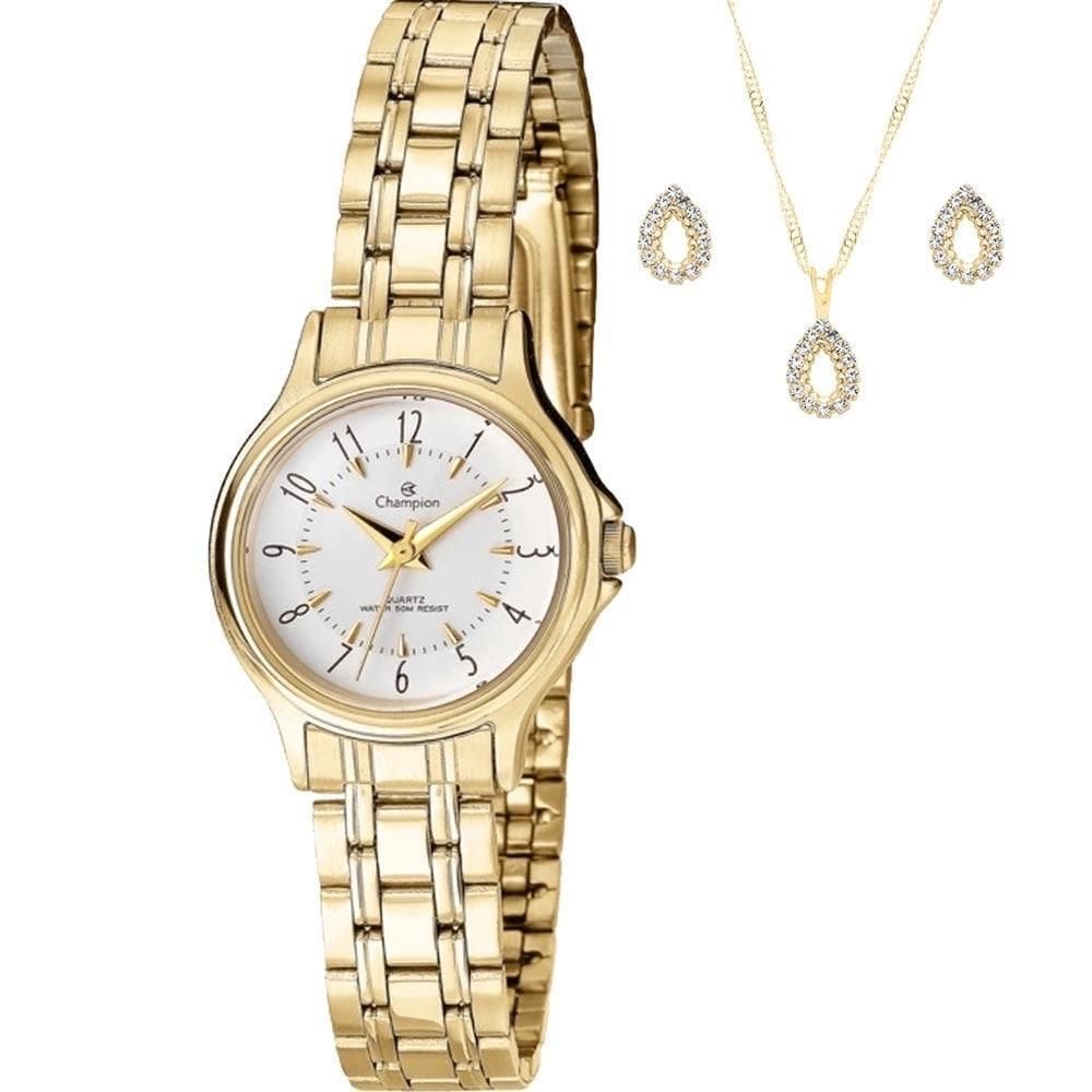 Kit Relógio Champion Feminino Ch26720W