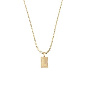 Cordão 45Cm Masculino Feminino Pingente Letra L Banhado Ouro