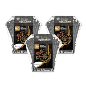 Garfo Aperitivo Preto Strawplast 3 Potes 540 Unidades