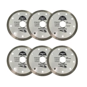 Kit 6 Disco Corte Turbo Porcelanato 110Mm X 22,23Mm Matz