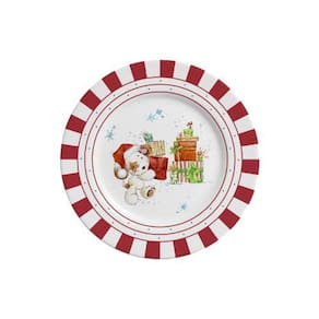Conjunto Com 6 Pratos De Sobremesa Cute Christmas 21Cm