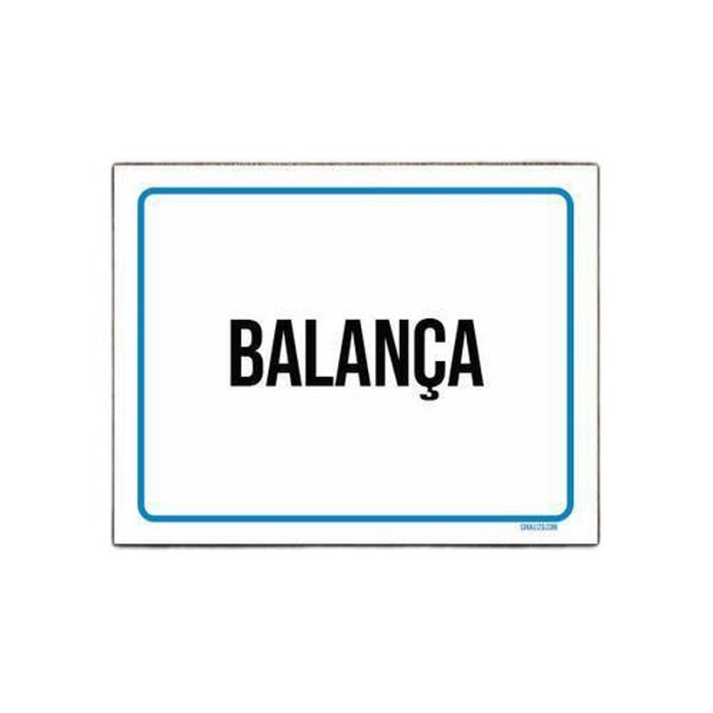 Kit 10 Placas Sinalização Ambiente Balança