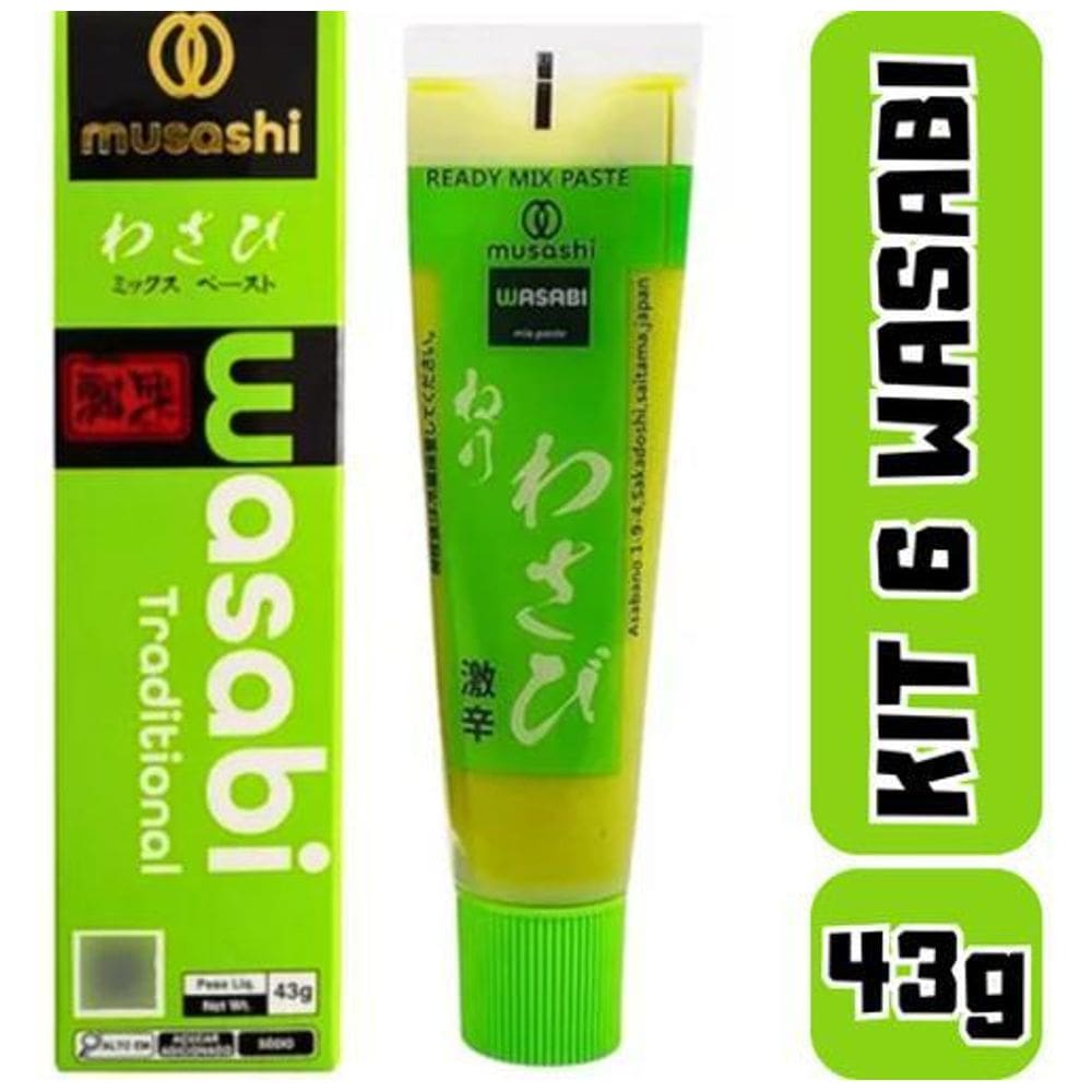 Kit Com 6 Unidades Do Autêntico Wasabi Japonês Musashi 43G