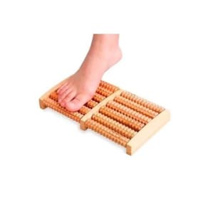 Massageador Manual Para Os Pés De Madeira Duplo Raiado 27Cm