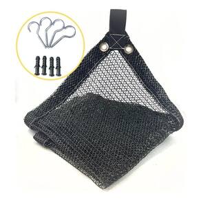 Sombrite Preto 50% 1,5X9 Com Ilhós + Kit De Instalação