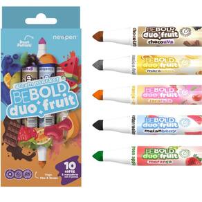 Marcador Be Bold Duo Fruit Ponta Dupla - 10 Cores - Newpen