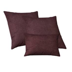 2 Capas De Almofadas 50x50 + 1 Capa 30x50cm Glamour Bordo