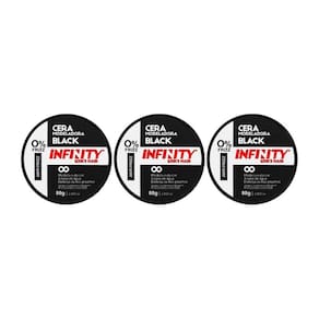 Pomada Capilar Infinity Black 80G-Kit C/3Un