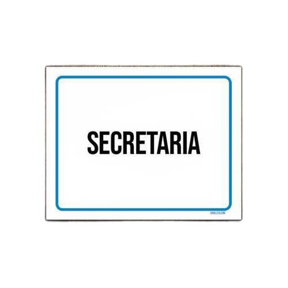 Kit 5 Placas Ambiente Sinalização Setor Secretaria