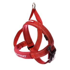 Colete de arnês para cães EzyDog Premium Quick Fit ajustável vermelho