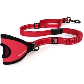 Coleira para cães EzyDog Handy 48 Bungee Hands-Free Running Red