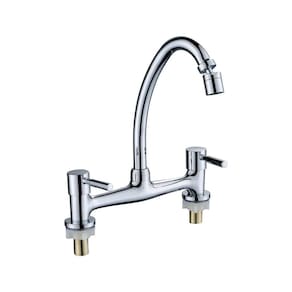 Torneira Misturador Bica Alta Cozinha Duplo Comando Cromado
