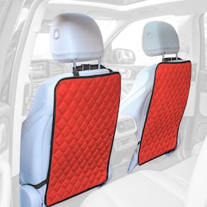 Pacote com 2 unidades de couro sintético com costura de diamante Car Kick Mat FH GROUP