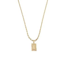 Cordão 50Cm Masculino Feminino Pingente Letra X Banhado Ouro