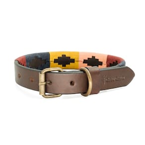 Coleira para cães GauchoLife Polo em couro costurada à mão XS (Aconcag)