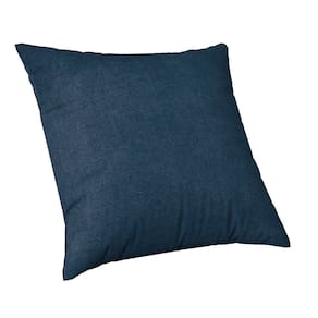 Capa de Almofada Decoração 50x50 Suede Luxo Glamour Azul Petroleo