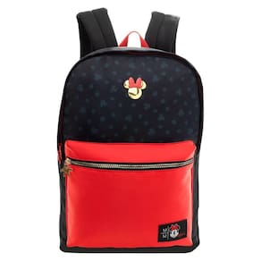 Mochila De Costa Minnie Mouse Coração Preta Juvenil Xeryus