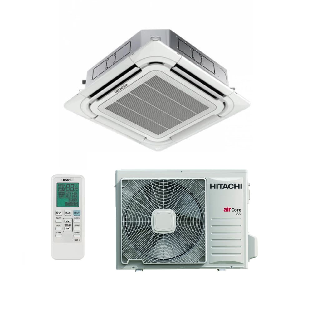 Ar Condicionado Split Cassete Inverter Hitachi 46000 Btus Quente e Frio Aircore 600 220v Monofásico
