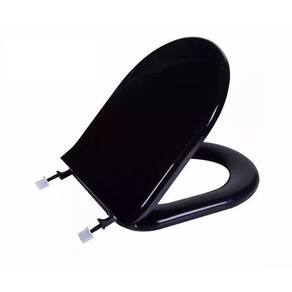 Assento Sanitário Almofadado Astra Preto 95023