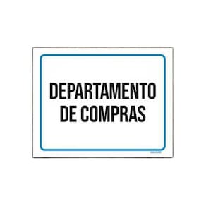 Kit 5 Placas Ambiente Sinalização Departamento Compras