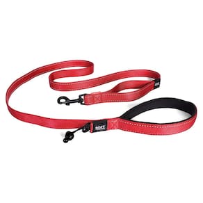 Coleira para cães EzyDog Soft Trainer com alça de controle de tráfego vermelha