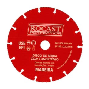 Disco De Serra Com Tungstênio 180X22,2Mm 245,0002 - Rocast