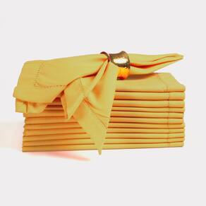 Guardanapos de pano Ramanta Home Set de 12 poliéster 50x50cm Musta