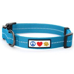 Coleira para cães Pawtitas Recycled Reflective Extra Small Teal