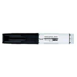 Pincel Marcador Quadro Branco Recarregável Com Refil Brw Preto