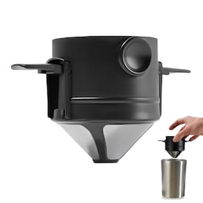 Mini Coador De Café Reutilizável, Aço Inox, Portátil