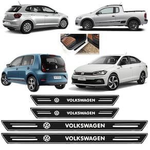 Soleira Platinum Porta Todos Volkswagen Preto 4 Peças Sp167