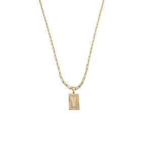 Cordão 45Cm Masculino Feminino Pingente Letra Y Banhado Ouro