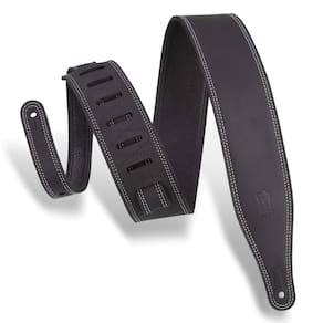 Pulseira de guitarra Levy`s Leathers Butter Double Stitch 2,5 cm de largura