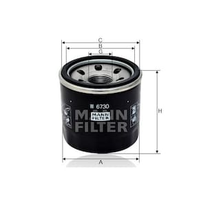 Filtro De Óleo MANN-FILTER Towner/Clio/Sandero - W6730