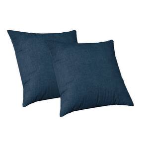 Kit 2 Capas De Almofada 50x50 Decorativas Suede Glamour Azul Petroleo