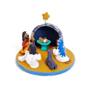 Presépio De Natal Na Gruta Miniatura Artesanal Pernambuco