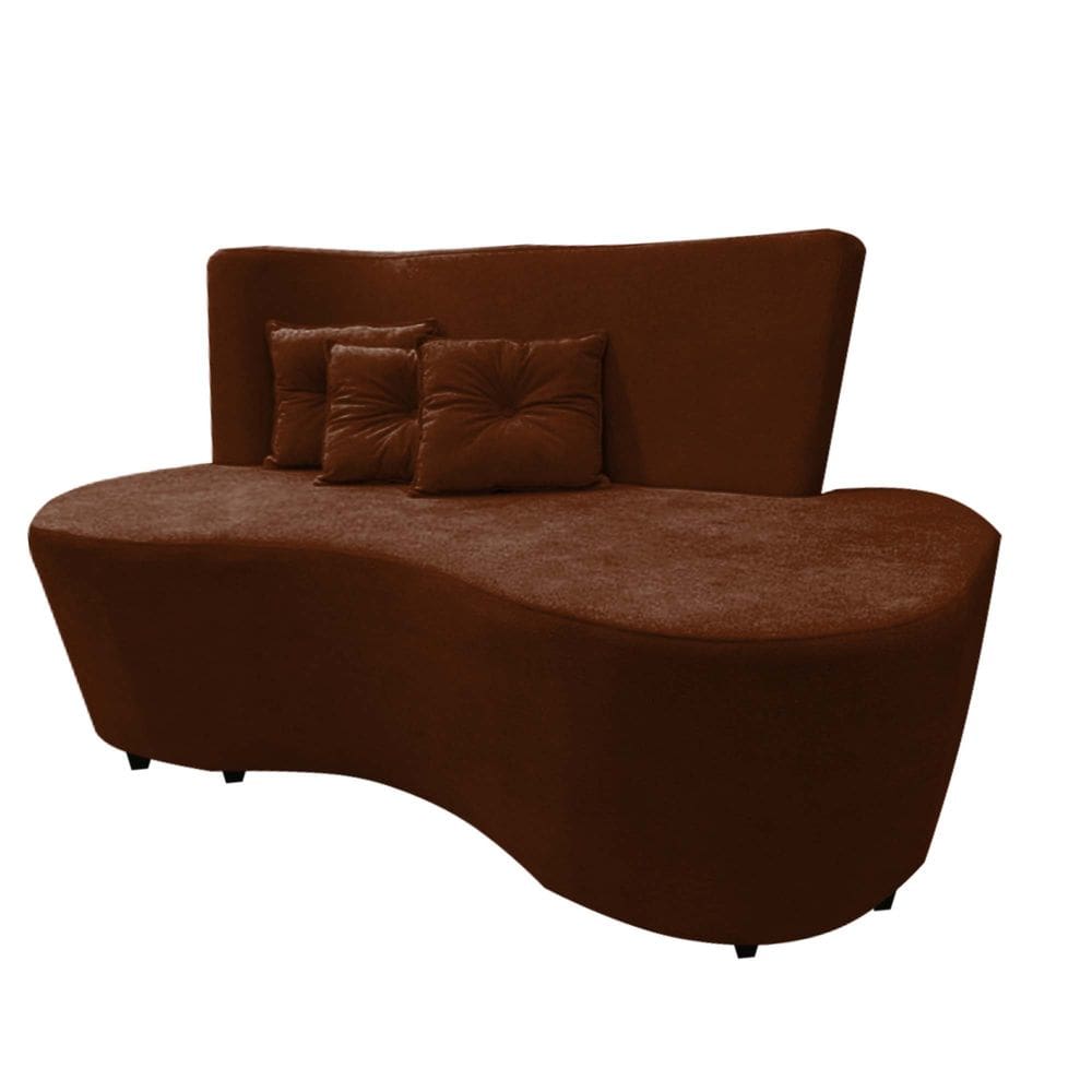 Sofa Curvo Feijão Organico Aliance 147 TerraCota
