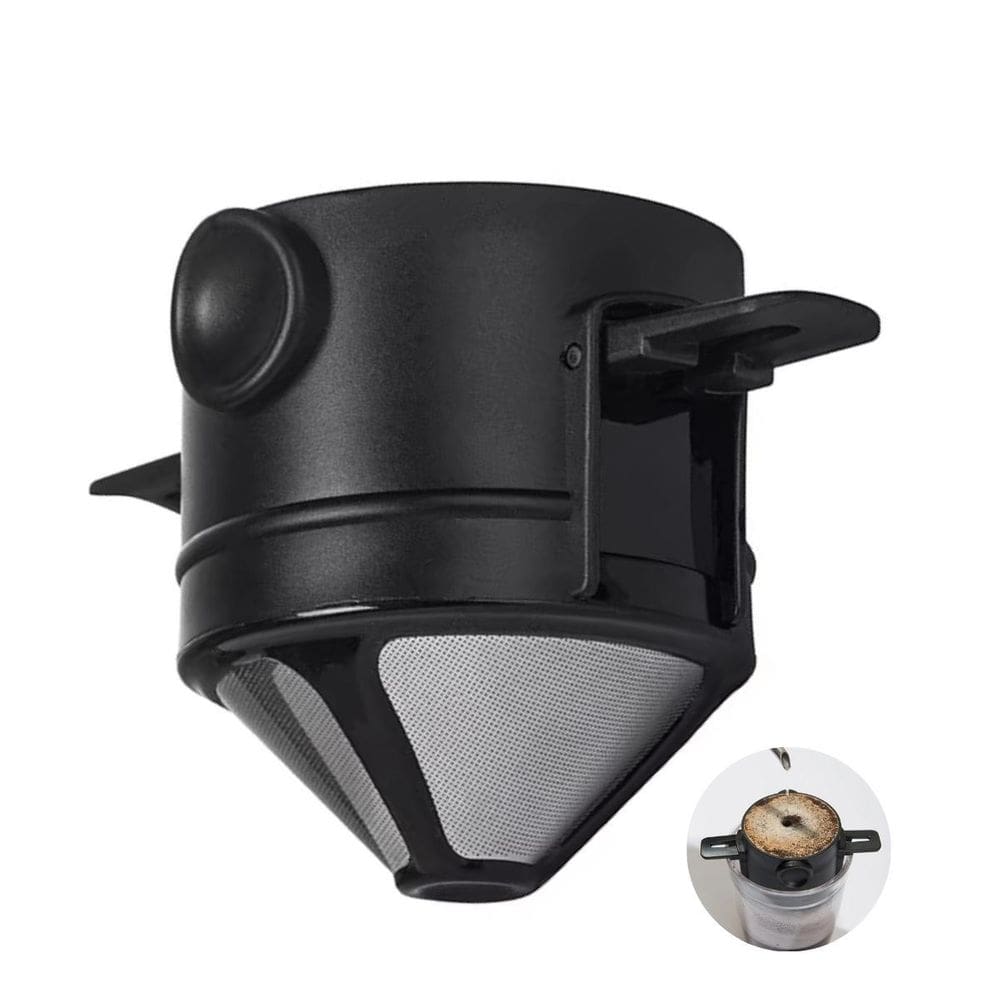 Mini Filtro Coador De Café Reutilizável Portátil Com Abas.