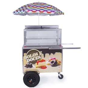 Carrinho Expositor R2 em Inox para Doces e Bolos Gourmet 1242