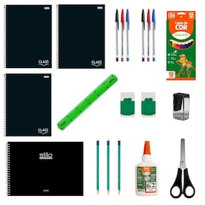 Kit Papelaria Masculino Ensino Médio Jovens E Adultos