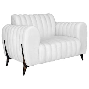 Poltrona Decorativa Zurique Sintético Branco