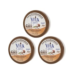 Cera Finalizadora Capilar Muriel 40G Coco - Kit Com 3Un