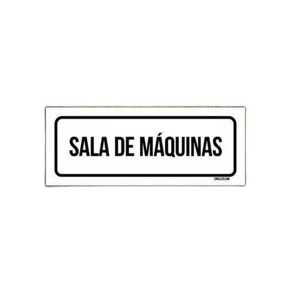 Placa De Sinalização Setor - Sala De Máquinas 23X9