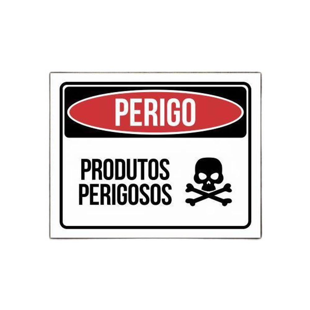 Placa Perigo - Produtos Perigosos - De Sinalização 27X35