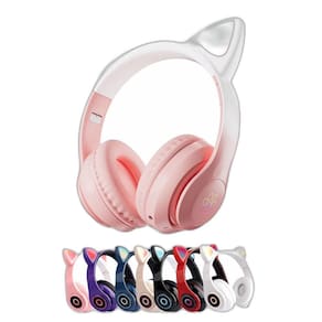 Fone Gatinho Led Bluetooth Sem Fio Para Crianças