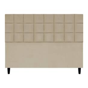 Cabeceira Decorativa Florem Para Cama De Queen 160 Cm Nude Suede