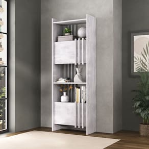 Estante para Livros com 2 Portas Arbos Concreto