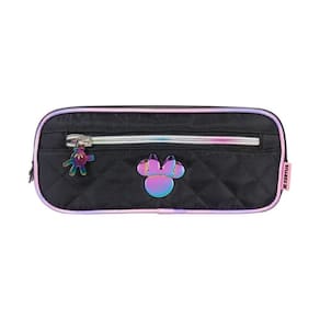 Estojo Simples Minnie Mouse Holográfico Preto E Lilás Xeryus