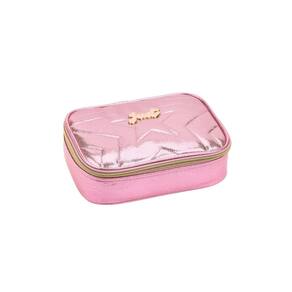 Estojo Penal Box Quadrado Metálico - Rosa
