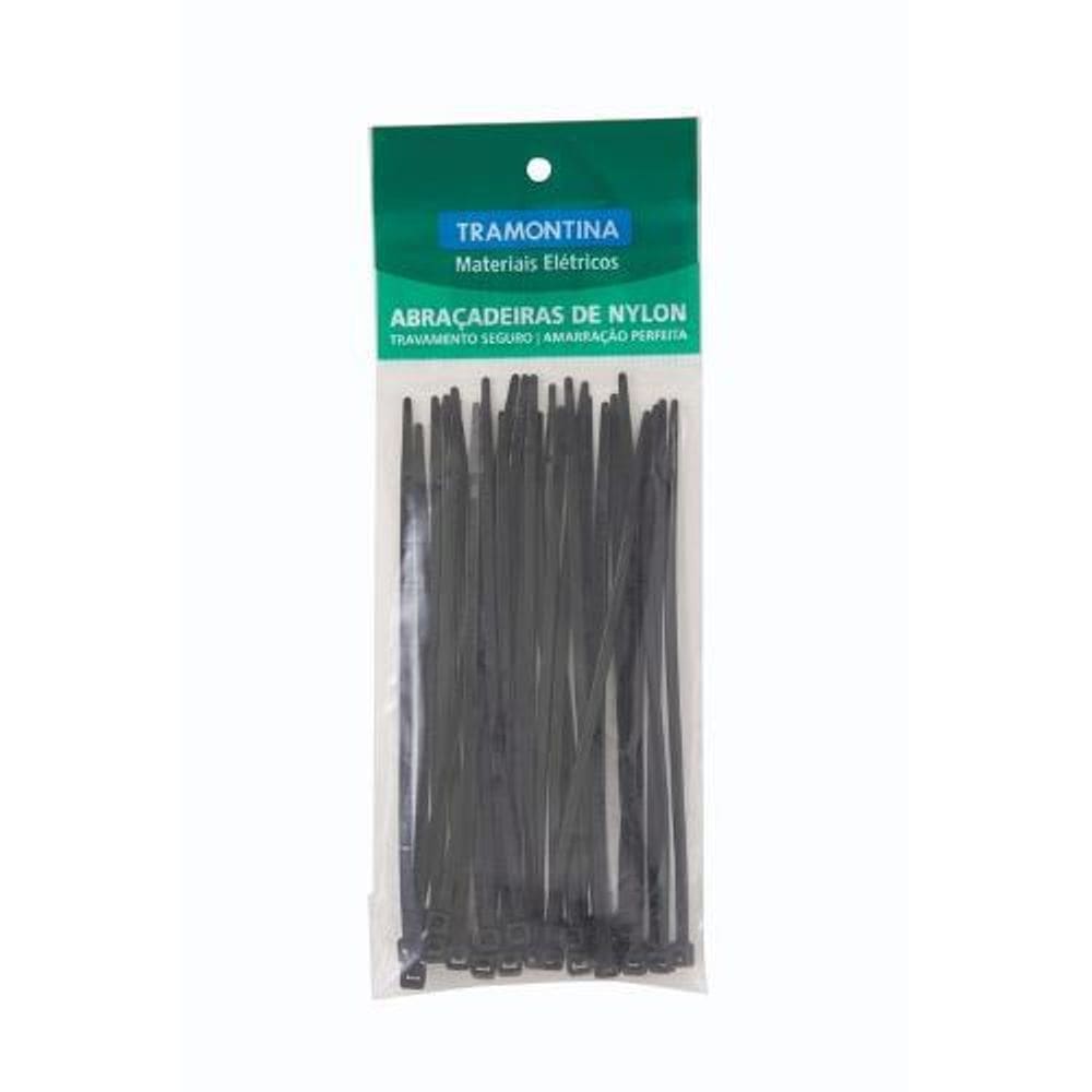 Abraçadeira de Nylon 150x3,4mm com 30 Unidades 57530/165 Tramontina Preta